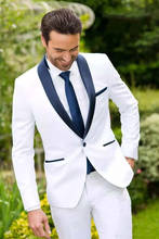 Groom Wear Custom Groom Tuxedos Groomsmen Best Man Suit Mans Suits For Wedding Bridegroom Business Suits Two Piece(Jacket+Pants) 2024 - buy cheap