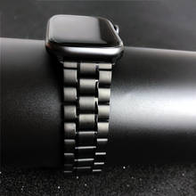 Pulseira de aço inoxidável, para apple watch band series 5 4 3 2 1 44mm 42mm 40mm 38mm, bracelete para iwatch, unissex 2024 - compre barato
