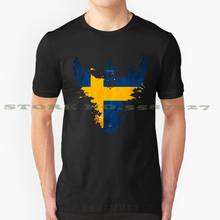 A pintura artística da suécia, camiseta com design legal da moda para suécia, fashion para viciantes, sverige, dinamarca, prehistória, viking 2024 - compre barato