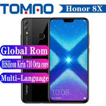 Rom global honram 8x smartphone 6.5 ococta núcleo hisilicon kirin 710 20mp câmera 4gb 6gb ram 64gb 128gb rom 3750mah android 8.1 2024 - compre barato