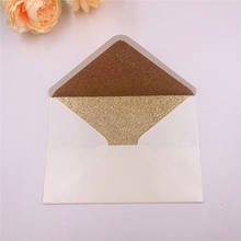 25 pçs 13x19cm iridescente shimmer cartão de papel casamento convite cartão envelope retângulo pérola glitter envelope celebração 2024 - compre barato