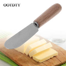 OOTDTY Mini Sandwich Spreader Butter Cheese Slicer Knife Stainless Steel Spatula Kitchen Tool With Wooden Handle 2024 - buy cheap