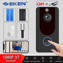 Беспроводная камера видеонаблюдения EKEN V7, видеодомофон HD 1080P с функцией ночного видения, Wi-Fi 2024 - купить недорого