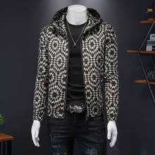 Chaqueta ajustada con capucha para hombre, chaqueta estampada de estilo europeo y americano, moda occidental, tendencia, primavera y otoño, novedad de 2021 2024 - compra barato