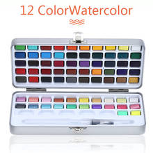 Conjunto de pigmentos aquarela 72 cores, pigmentos macios em aquarela com escova de água, tinta aquarela para crianças, desenho de aquarelê, fonte de arte 2024 - compre barato
