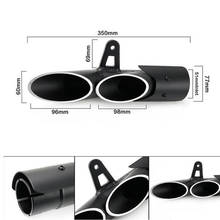 Universal Modified Left And Right Side Motorcycle Exhaust Muffler Pipe Dual Outlet Exhaust For  R1 R6 R15 FZ1 MT09 ATV 2024 - buy cheap