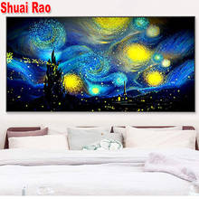 5d diy Diamond Painting Starry sky diamond mosaic full square round drill diamond embroidery cross stitch Large Size Landscape , 2024 - buy cheap