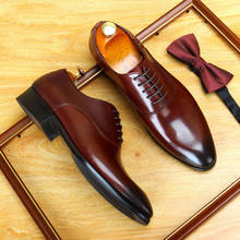 Летняя мужская официальная обувь; Мужские оксфорды из натуральной кожи; Черные модельные туфли; Свадебная обувь; Кожаные броги на шнурках; zapatos; 2020 2024 - купить недорого