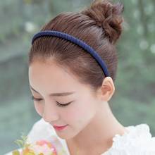 Корейский шторы в простом стиле из плотной ткани, повязка на голову с зубьями для маленьких девочек повязка на голову для женщин аксессуары для волос с зубами разноцветные повязки с зубцами 2024 - купить недорого
