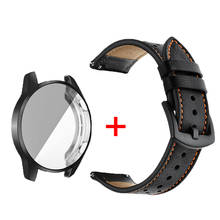 2in1/pack leather bands for Huawei Honor watch Magic 2 46MM strap watch wristband TPU cases shell soft case protector 2024 - buy cheap