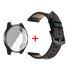 2 en 1/Paquete de bandas de cuero para Huawei Honor watch Magic 2, 46MM, correa de reloj, fundas de TPU, carcasa suave, protector 2024 - compra barato