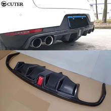 Carbon fiber rear bumper diffuser lip with LED lights for Porsche MACAN car Styling 2015 2024 - buy cheap