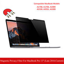 Protector magnético de pantalla con filtro de privacidad para MacBook Pro de 13 "(finales de 2016-corriente) A1708, A1706, A1989, A2159, A2251, A2289 2024 - compra barato