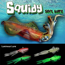 Fishing Lures Glow Luminous Squidy Soft Lure Octopus Skirt Soft Plastic Bait Trolling Fishing Lure Tackle Sea Fishing Bait 2024 - buy cheap