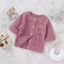 0-18M Newborn Kid Baby Boy Girl Clothes Autumn Winter Warm Knitted Cardigan Sweater Cute Sweet Long Sleeve Knitwear Outfit 2024 - buy cheap