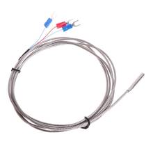 Termopar de Sensor de temperatura RTD PT100 de acero inoxidable con cables de 2m y 3 cables 2024 - compra barato