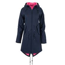 Chaqueta de lluvia Lisa para mujer, Sudadera con capucha, abrigo Cálido impermeable para deportes al aire libre, abrigo largo de abrigo, aviento Corta Vento, Invierno 2024 - compra barato