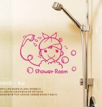 Waterproof Sliding Door Stickers Shower Room Bathroom Wall Stickers Decals Toilet Sticker 2024 - buy cheap