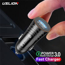 USLION 3A автомобильное зарядное устройство USB, универсальное зарядное устройство для автомобиля для Xiaomi Samsung S10 iPhone 11 XS 7 8 Plus Huawei, зарядное устройство для планшета 2024 - купить недорого
