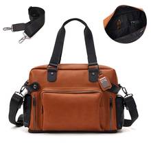 SCIONE Men Shoulder Vintage Crossbody Bag PU Leather Handbag  High Quality Capacity Man Messenger BagsK038 2024 - buy cheap
