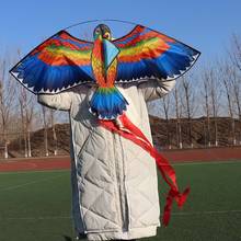D7YD новый воздушный змей «попугай» воздушные змеи в форме птиц на открытом воздухе воздушные листовые змеи летающие игрушки Кайт Для детей 2024 - купить недорого