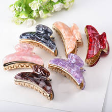 Fashion New style Large Floral Acrylic Hair Clips Crab Claws Women Girls Hairpins Colorful Crab For Hair Large Size Hair Clamps 2024 - buy cheap