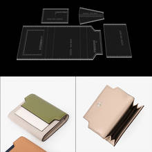 Molde de couro feito à mão carteira, bolsa de couro porta cartão de visita embalagem padrão acrílico diy versão do modelo de desenho 2024 - compre barato