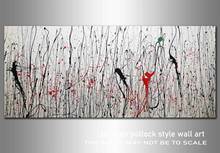 original Abstract jackson pollock style art on canvas oil painting. Home Decor F wall frame chinese reproductions vertical film 2024 - buy cheap