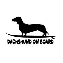Funny Dog Dachshund on Board Window Decor Car Sticker Automobiles Motorcycles Exterior Accessories Vinyl Decals 2024 - buy cheap
