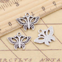 20pcs Charms Butterfly 15x19mm Tibetan Silver Color Pendants Antique Jewelry Making DIY Handmade Craft 2024 - buy cheap