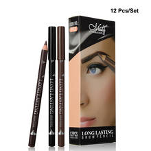2020 New 12Pcs Waterproof Eyebrow Pencil Permanent Makeup Tools Black Brown Eyebrow Tint Dye Hot Sale Eye Brow Pencil Cosmetics 2024 - buy cheap