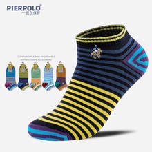 Brand Pier Polo Summer New Business Casual Cotton Men's Socks Stripe Embroidery Gift Male Ankle Socks Wholesale 2024 - buy cheap