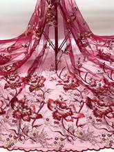Lindas lantejoulas bordadas de malha francesa tecido de renda lantejoulas africano vestido de noite vestido de casamento saia feminina 5ys 2024 - compre barato