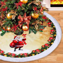 Christmas decorations for home Christmas Tree Skirts Fur Carpet Xmas Christmas Tree Decorative New Year Party accessories 2024 - buy cheap