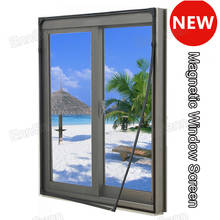 Pantalla de ventana magnética ajustable de 50 cm de ancho para ventana, malla antimosquitos con marco completo, fácil instalación DIY 2024 - compra barato