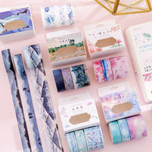 Creative Dream Watercolor Japanese Washi Tape Scrapbooking DIY Album Diary Decoration Masking Sticker Journal Stationery 2024 - buy cheap