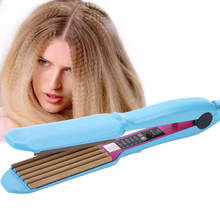 Ferramenta profissional de ferro alisador e enrolador de cabelo, modelador de cabelos com volume e placas onduladas 2024 - compre barato