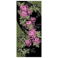 Pink chrysanthemum cross stitch package flower aida 18ct 14ct 11ct black cloth people kit embroidery DIY handmade needlework 2024 - buy cheap