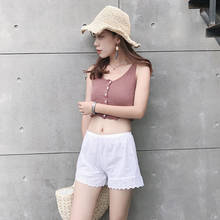 B 2020 Women's Shorts Summer Elegant New Style Fashion Design Cotton Lace Soft Comfortable Solid Color Casual Breathable Shorts 2024 - buy cheap