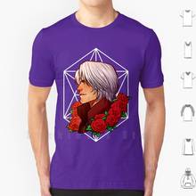 Dante | Red Rose | Dmc5 T Shirt 6xl Cotton Cool Tee Dmc Dante Dmc Dante 5 Dmc5 Dmc4 Red Rose Roses Red Flower Geometric 2024 - buy cheap