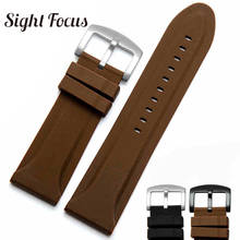 Pulseira de relógio de silicone para armani ar0168, 26mm, preta, marrom, borracha, acessórios de relógio, pulseira de fivela masculina 2024 - compre barato