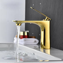 Bathroom Basin Faucets Gold/Red/Orange/White/Chrome Brass Unique Design Sink Mixer Taps Hot and Cold Waterfall Basin Faucet 2024 - buy cheap