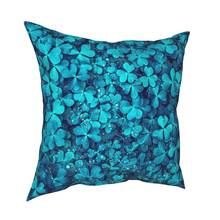 Чехол для подушки с голубым клевером, украшение для подушки, покрывало для подушки в Ирландском стиле на удачу, наволочка для дивана, двусторонняя печать, для отдыха 2024 - купить недорого