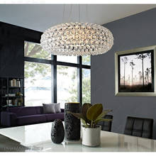 Modern LED Pendant Lights Simple Acrylic Crystal Beads Hanging Lamp Europe Living Room Dining Room Bedroom Lustre Light Fixtures 2024 - buy cheap