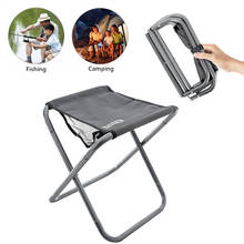 1Pc Portable Aluminum Alloy Outdoor Camping Folding Chair Mini Collapsible Stool for Travel Fishing Hiking Barbecue 2024 - buy cheap