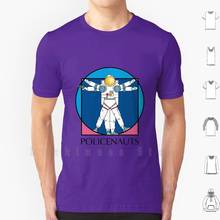 Policenauts Logo T Shirt Print For Men Cotton New Cool Tee Policenauts Hideo Kojima Ps1 Saturn Astronaut Logo 2024 - buy cheap