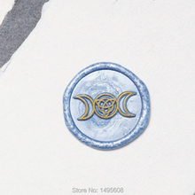 Selo de cera triplo lua, presente exclusivo, sinete para convites de envelopes, selagem de cera com alça 2024 - compre barato