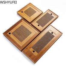 Bamboo Tea tray Household Rectangular Modern Simple Small Bamboo Water Storage Square Tea set Tea Tray dropshipping 2024 - buy cheap