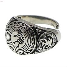 BOCAI S925 Sterling Silver Charm Rings Popular Fashion Trend Personality Retro Totem Pure Argentum National Hand Ornaments 2024 - buy cheap