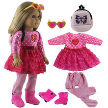 Набор модной кукольной одежды, игрушка, одежда, наряд для 18 дюймов, американская кукла, повседневная одежда, много стилей на выбор, X115 2024 - купить недорого